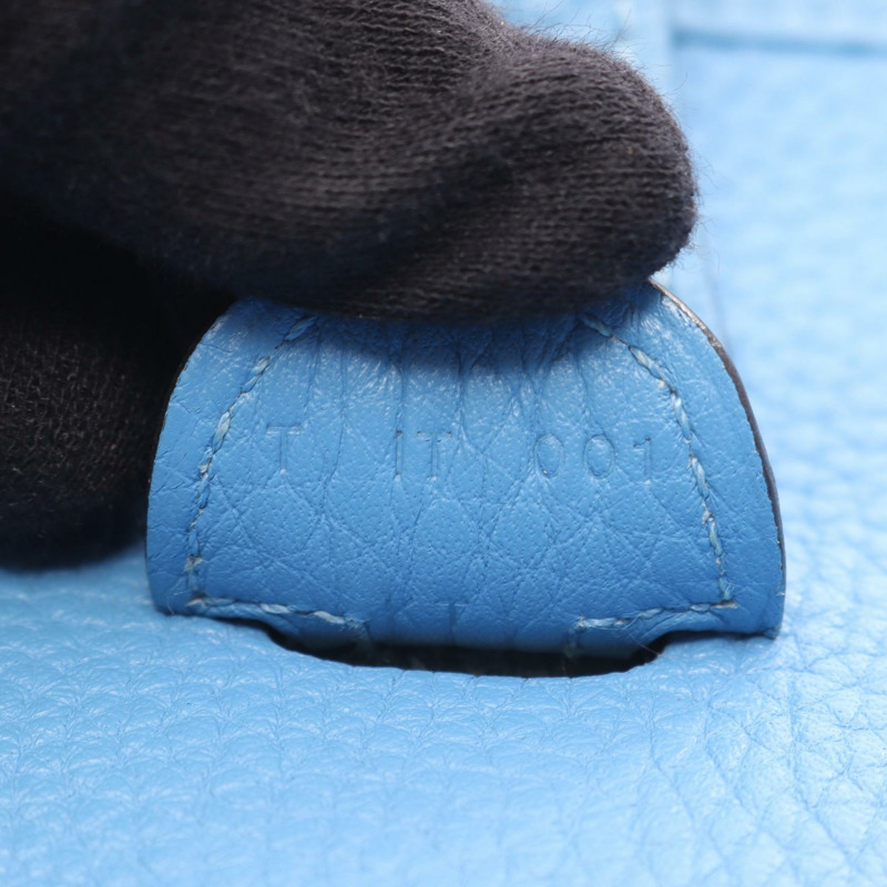 愛馬仕 Evelyne 3 PM 肩挎包 Taurillon Clemence 藍色天堂 SHW-4