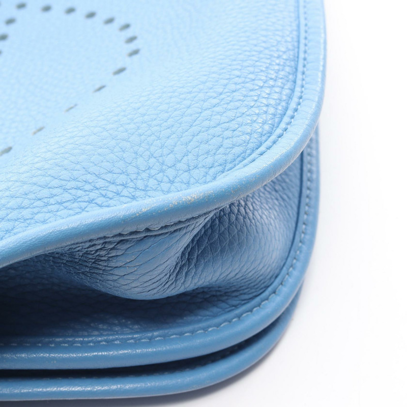 愛馬仕 Evelyne 3 PM 肩挎包 Taurillon Clemence 藍色天堂 SHW-5