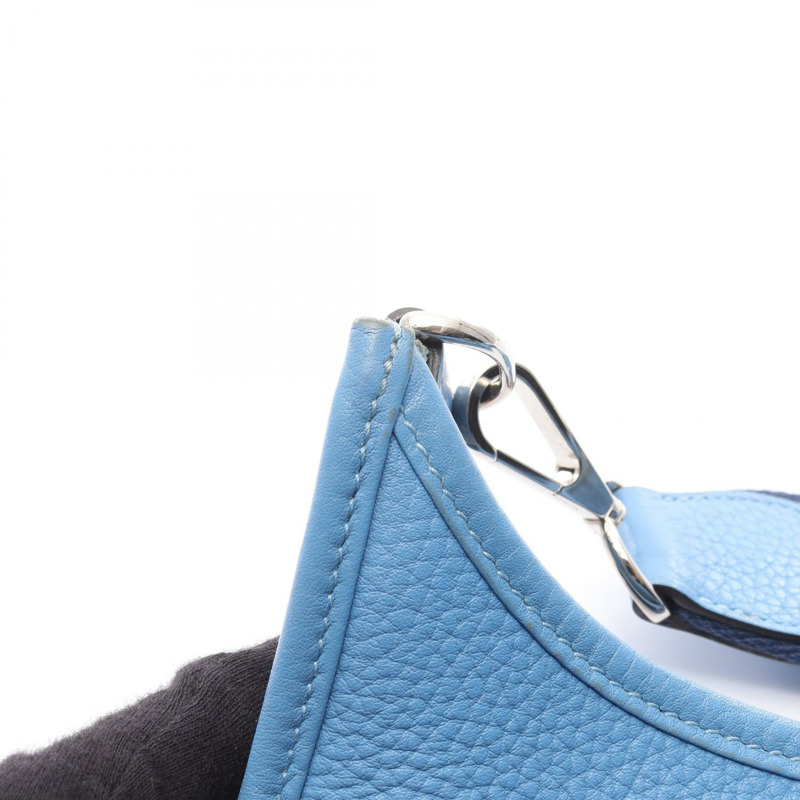 愛馬仕 Evelyne 3 PM 肩挎包 Taurillon Clemence 藍色天堂 SHW-10