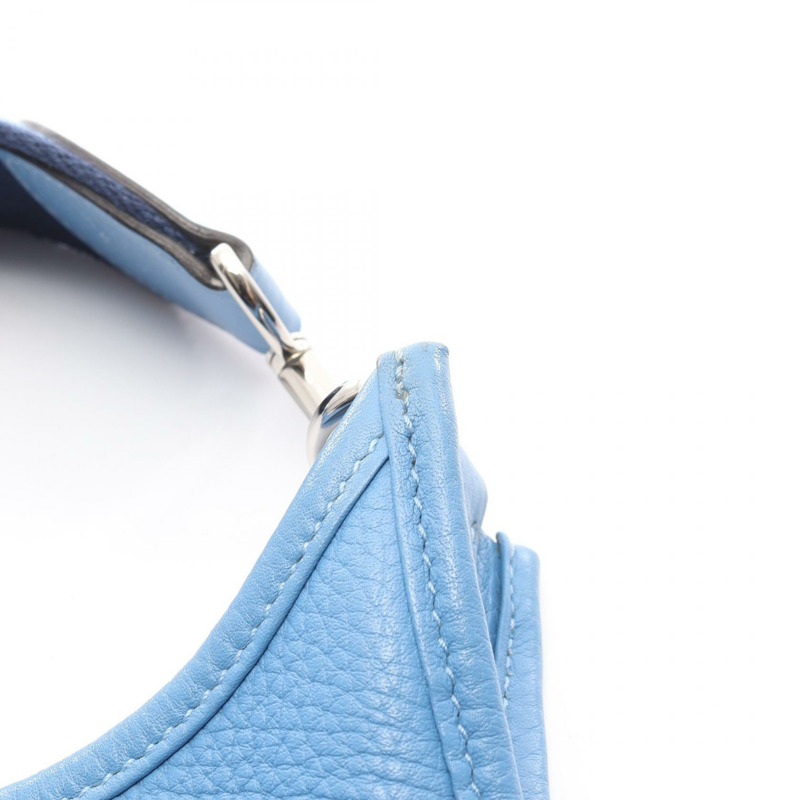 愛馬仕 Evelyne 3 PM 肩挎包 Taurillon Clemence 藍色天堂 SHW-11