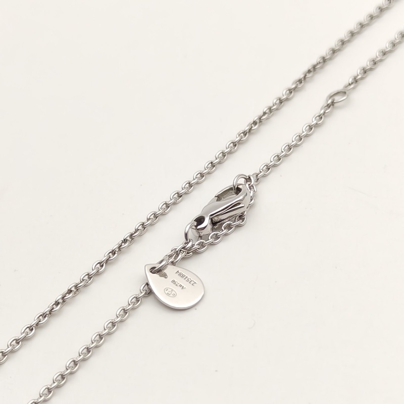 CHAUMET 18K白金鑽石尚美約瑟芬海藍寶石項鏈-4