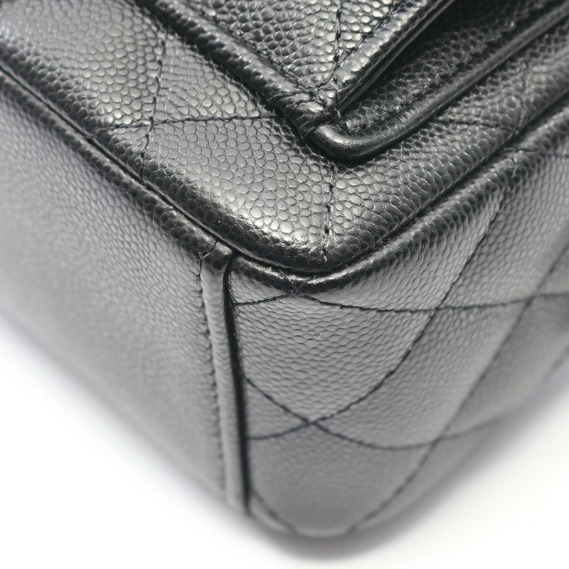 香奈兒 (CHANEL) Matelasse 雙肩包/背包/鏈條肩帶 AP3753 黑色皮革，二手，金色五金-5