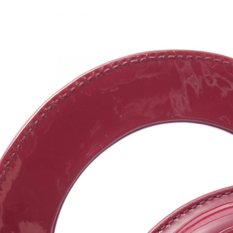 Christian Dior Lady Dior 小號 Cannage 斜背包,漆皮紅二手-7