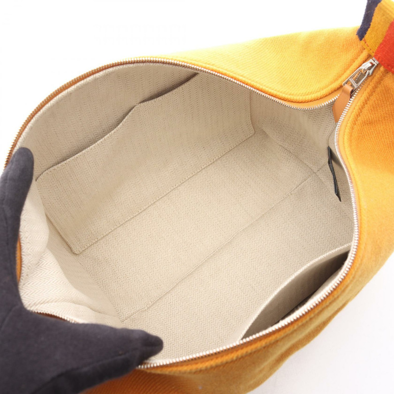 愛馬仕 (HERMES) Bride a Brac GM Rocabar 手提包,羊毛材質,棕色赭色,二手,女士款,帶五金配件。-2