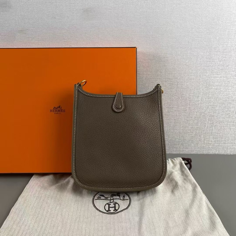Hermès愛馬仕 Evelyne mini 大象灰伊芙琳斜挎包-3