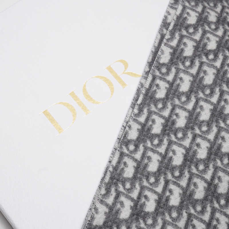 Dior 經典老花羊絨圍巾-8
