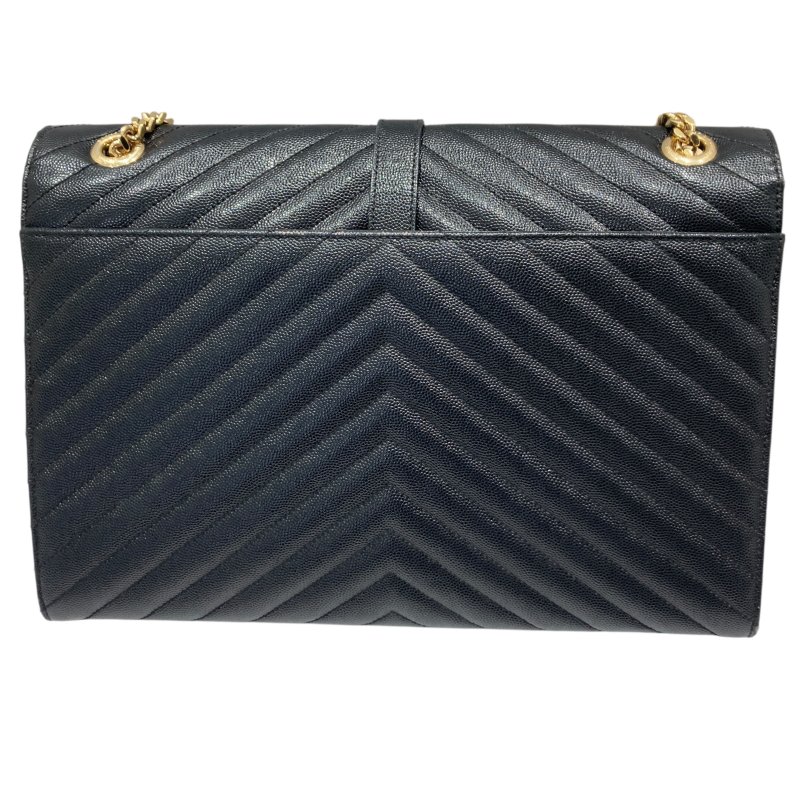 SAINT LAURENT 聖羅蘭 354118 CASSANDRE CHAIN BAG 荔枝皮革 鍊帶 肩背包 黑-3