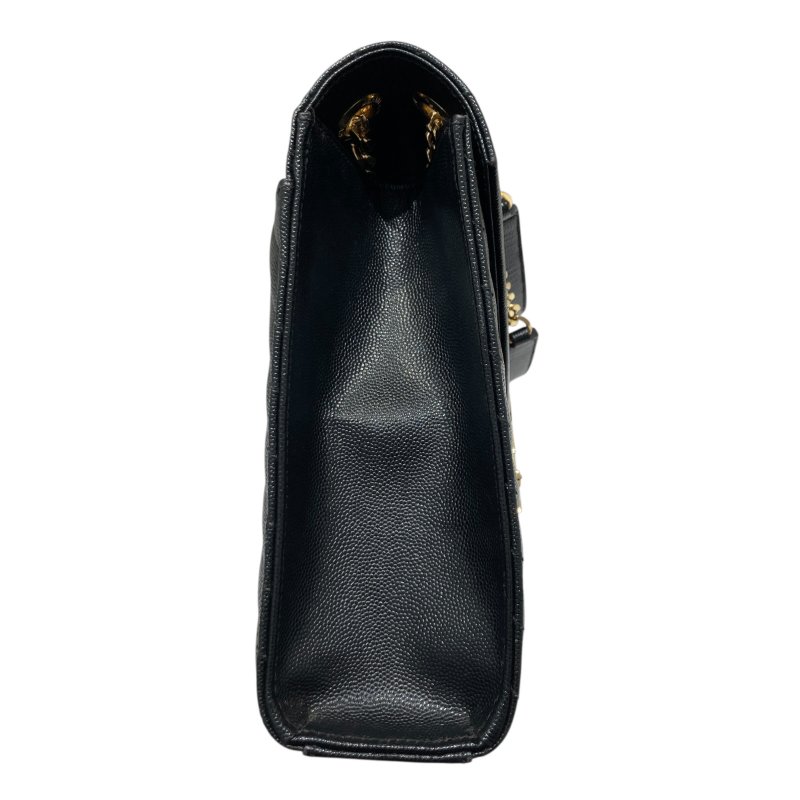 SAINT LAURENT 聖羅蘭 354118 CASSANDRE CHAIN BAG 荔枝皮革 鍊帶 肩背包 黑-4