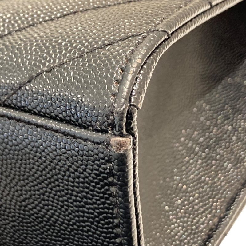 SAINT LAURENT 聖羅蘭 354118 CASSANDRE CHAIN BAG 荔枝皮革 鍊帶 肩背包 黑-8