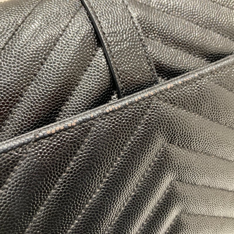 SAINT LAURENT 聖羅蘭 354118 CASSANDRE CHAIN BAG 荔枝皮革 鍊帶 肩背包 黑-17