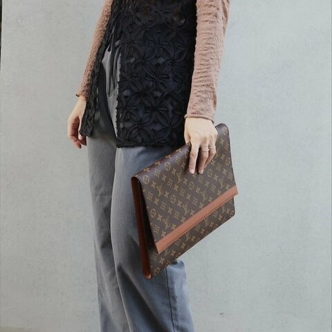 𝐋𝐎𝐔𝐈𝐒 𝐕𝐔𝐈𝐓𝐓𝐎𝐍老花紅皮𝟗𝟎𝐬筆電文件包