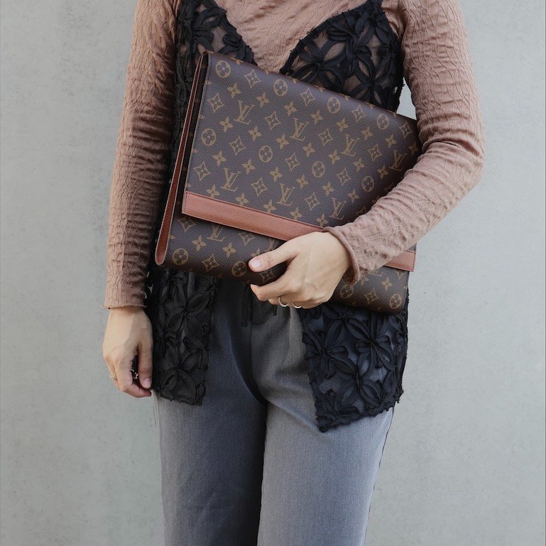 𝐋𝐎𝐔𝐈𝐒 𝐕𝐔𝐈𝐓𝐓𝐎𝐍老花紅皮𝟗𝟎𝐬筆電文件包-4