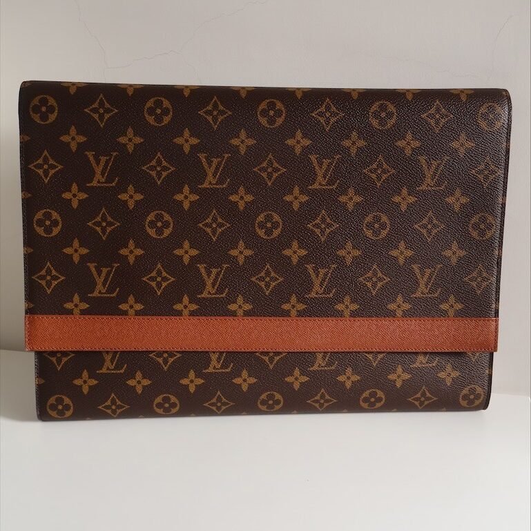 𝐋𝐎𝐔𝐈𝐒 𝐕𝐔𝐈𝐓𝐓𝐎𝐍老花紅皮𝟗𝟎𝐬筆電文件包-6