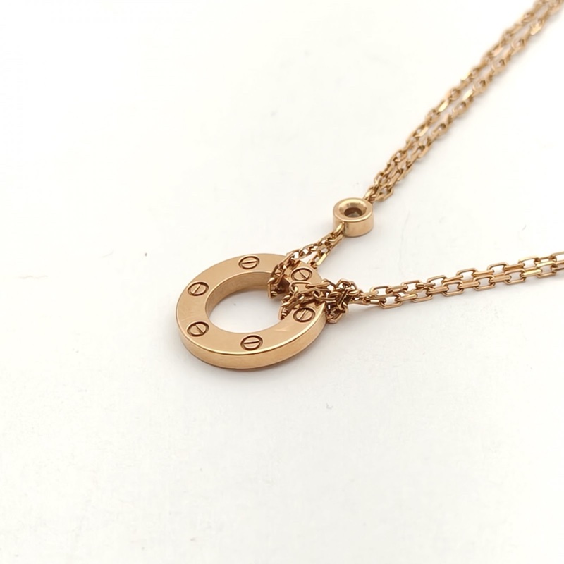 CARTIER LOVE小餅鑲嵌2顆鑽石手鏈18K玫瑰金S-M碼-3