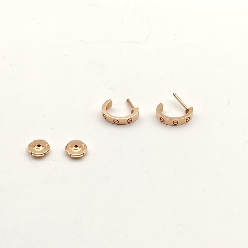 CARTIER 18K玫瑰金玫瑰金LOVE耳釘耳環18K-4