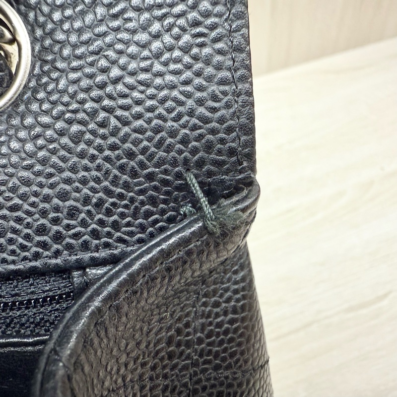 CHANEL黑色牛皮銀釦單層jumbo（超美）-21