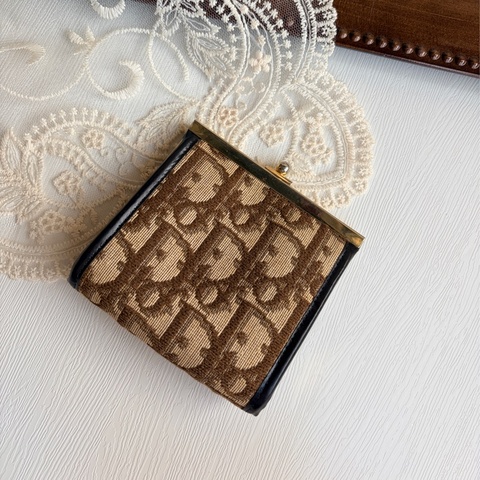 Christian Dior Oblique 零錢包 散紙包 老花迪奧 棕色