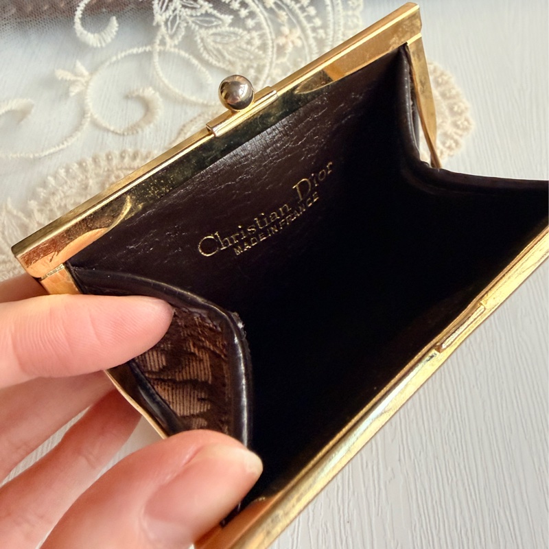 Christian Dior Oblique 零錢包 散紙包 老花迪奧 棕色-6
