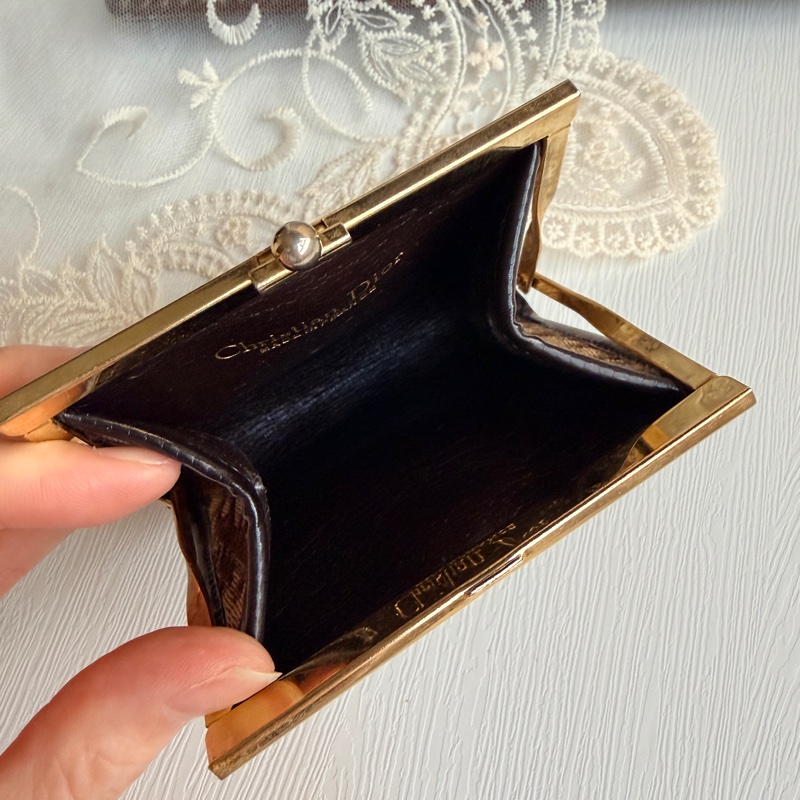 Christian Dior Oblique 零錢包 散紙包 老花迪奧 棕色-7