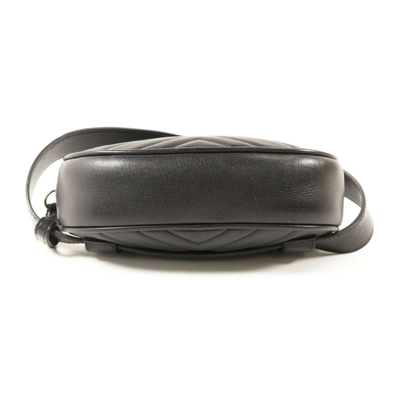 GUCCI 牛皮皮革GG Marmont Belt Bag金扣腰包-3