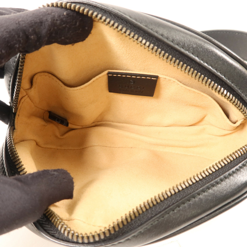 GUCCI 牛皮皮革GG Marmont Belt Bag金扣腰包-5