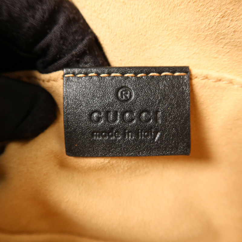 GUCCI 牛皮皮革GG Marmont Belt Bag金扣腰包-6