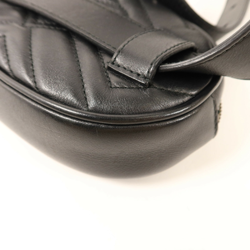 GUCCI 牛皮皮革GG Marmont Belt Bag金扣腰包-14