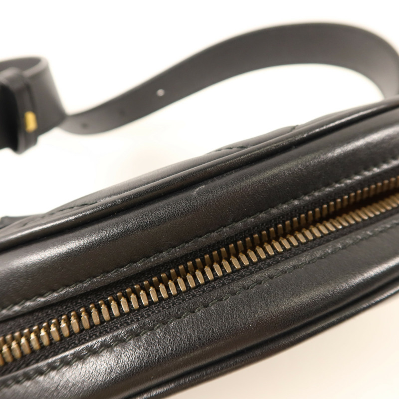 GUCCI 牛皮皮革GG Marmont Belt Bag金扣腰包-17