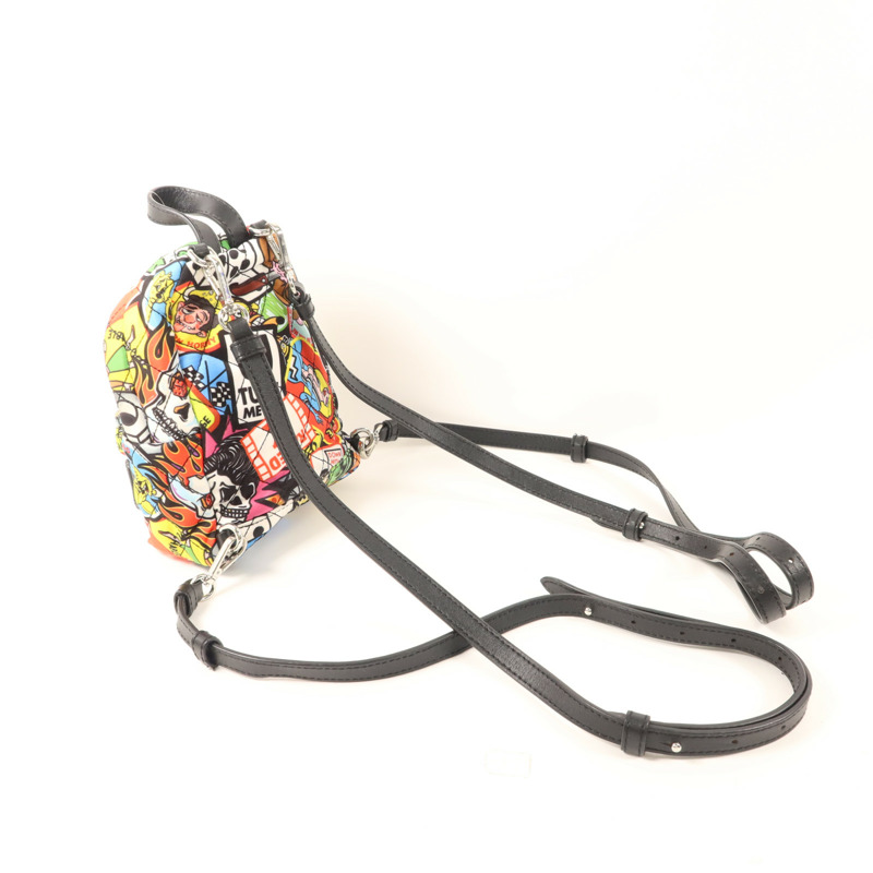 MOSCHINO 尼龍Backpack銀扣背包-3