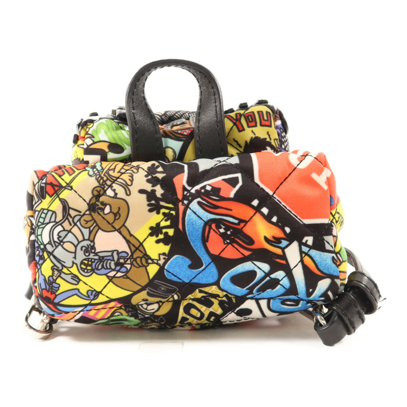 MOSCHINO 尼龍Backpack銀扣背包-4