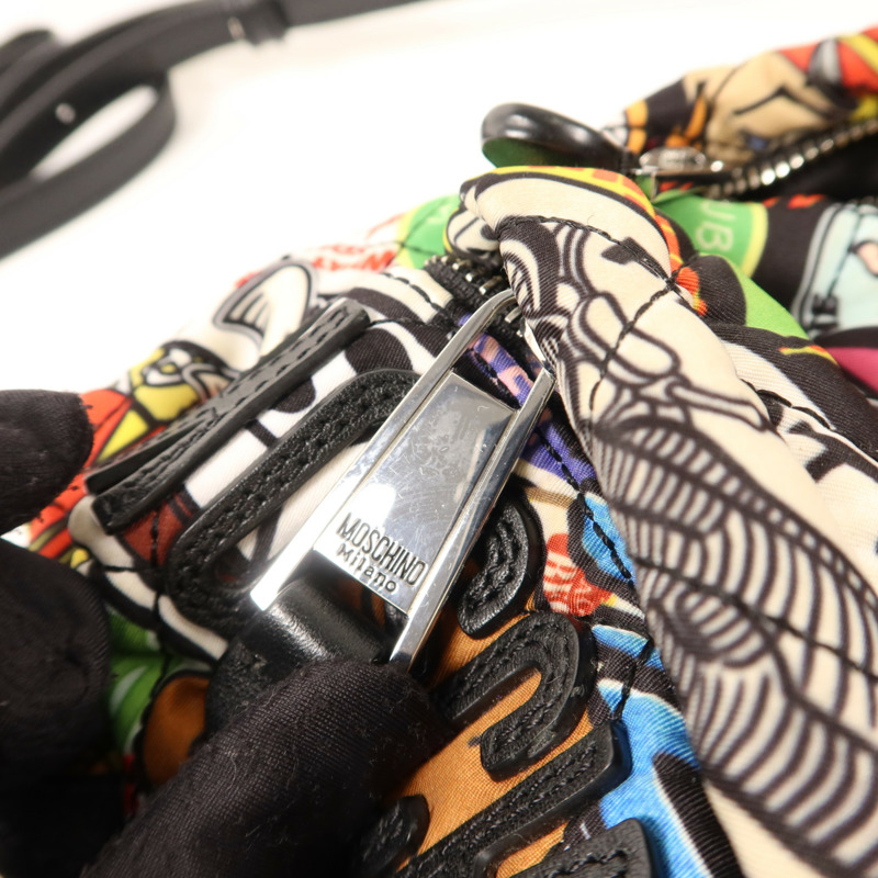 MOSCHINO 尼龍Backpack銀扣背包-8