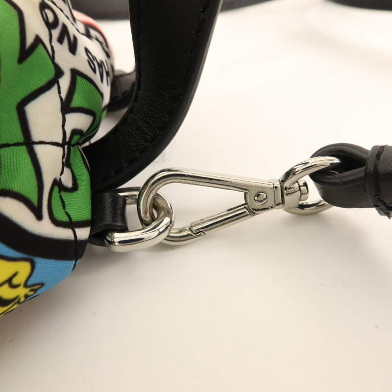 MOSCHINO 尼龍Backpack銀扣背包-9