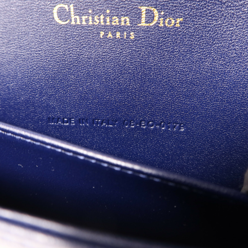 Dior 羊皮皮革Lady Dior Pouch金扣鏈帶肩背袋-7