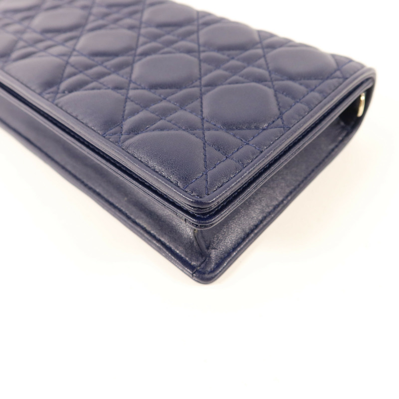 Dior 羊皮皮革Lady Dior Pouch金扣鏈帶肩背袋-15