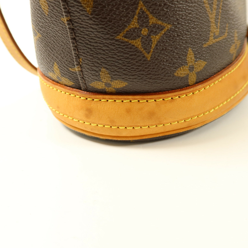 LOUIS VUITTON Monogram Bucket PM金扣手挽袋-19