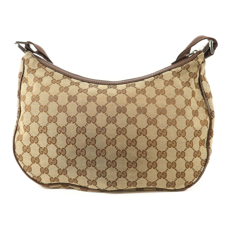 GUCCI 帆布Shoulder Bag銀扣肩背袋-1