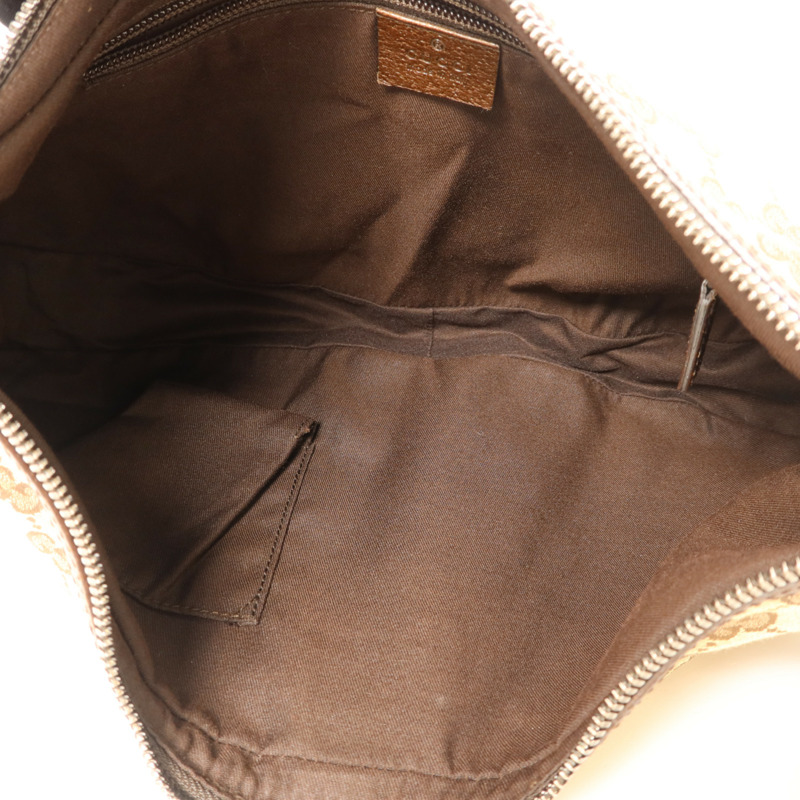 GUCCI 帆布Shoulder Bag銀扣肩背袋-5