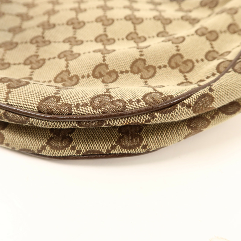 GUCCI 帆布Shoulder Bag銀扣肩背袋-12