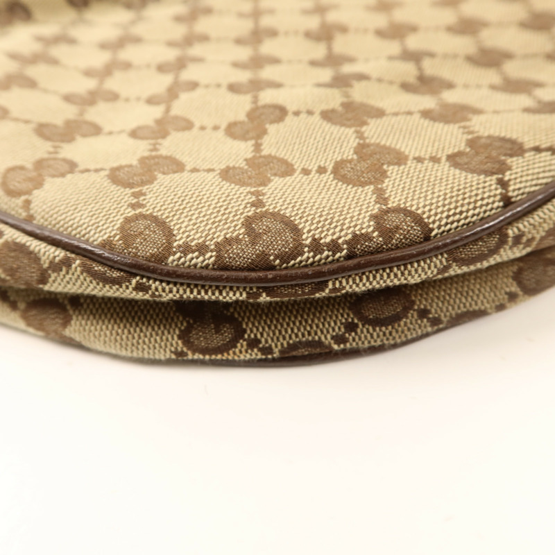 GUCCI 帆布Shoulder Bag銀扣肩背袋-15