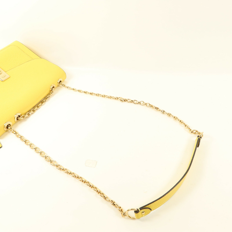 COACH 牛皮皮革Shoulder Bag金扣鏈帶肩背袋-4