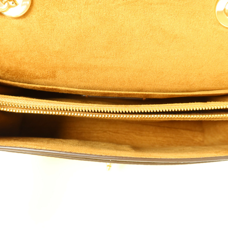 COACH 牛皮皮革Shoulder Bag金扣鏈帶肩背袋-6