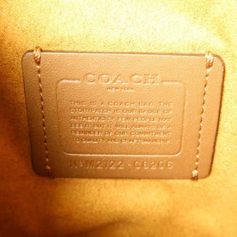 COACH 牛皮皮革Shoulder Bag金扣鏈帶肩背袋-7