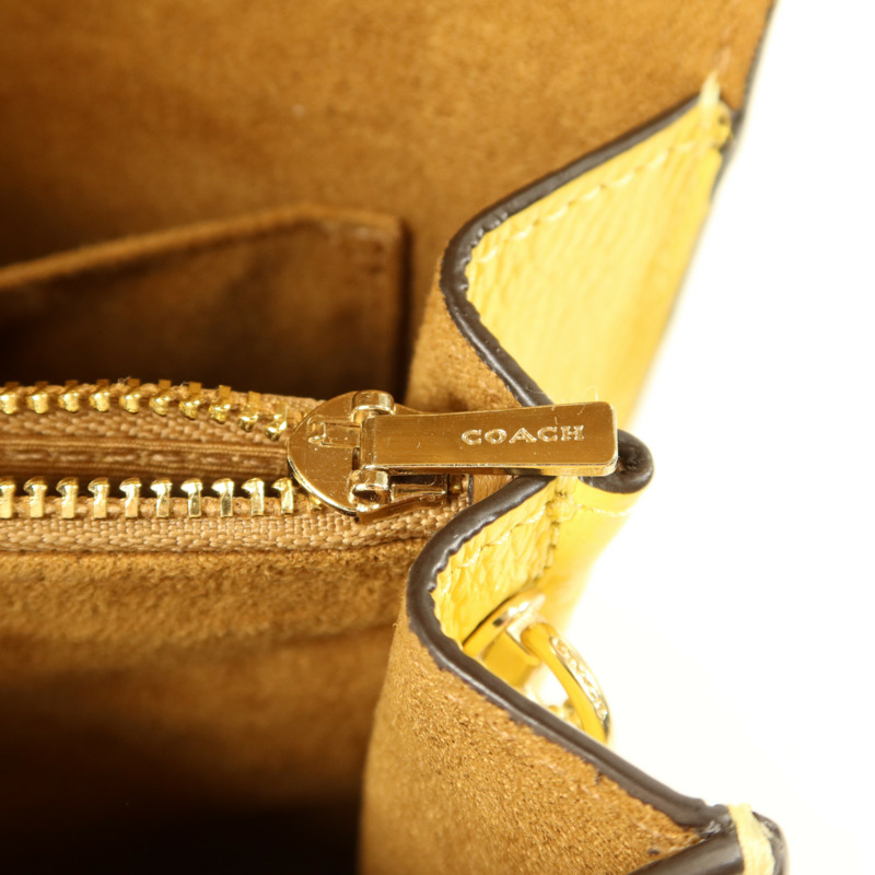 COACH 牛皮皮革Shoulder Bag金扣鏈帶肩背袋-8