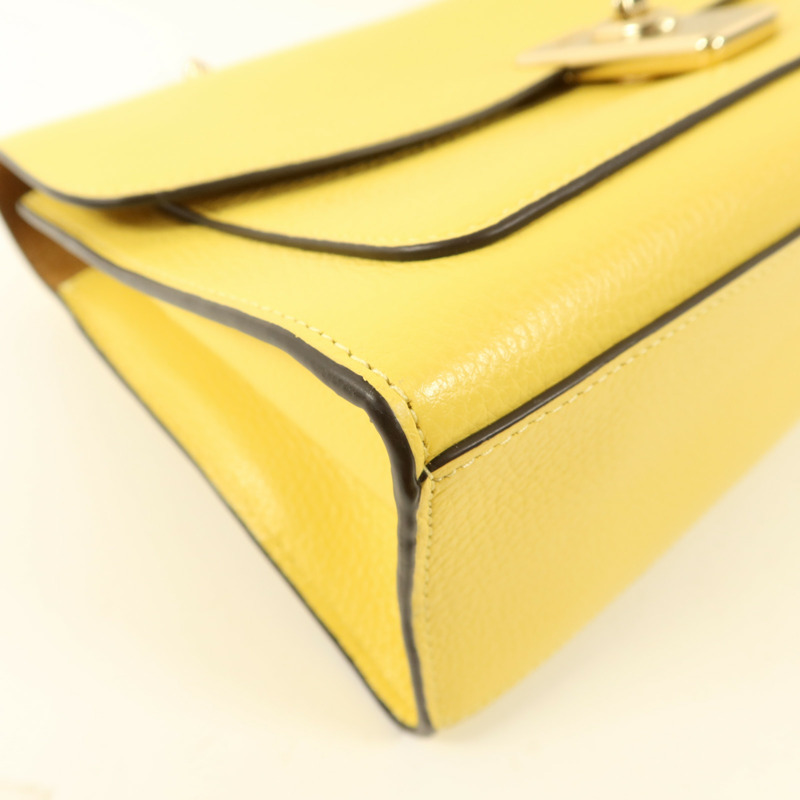 COACH 牛皮皮革Shoulder Bag金扣鏈帶肩背袋-12