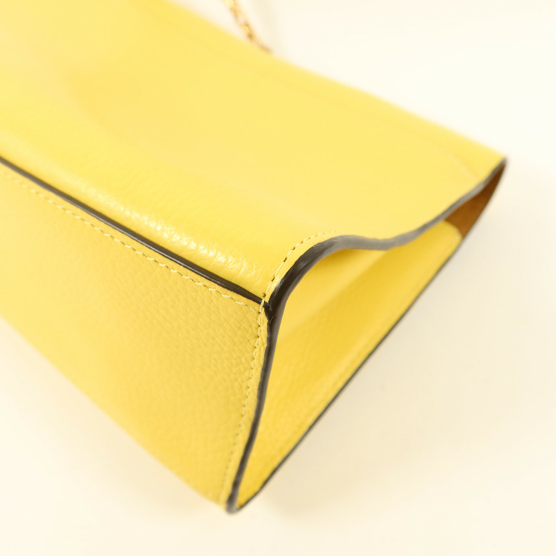 COACH 牛皮皮革Shoulder Bag金扣鏈帶肩背袋-13