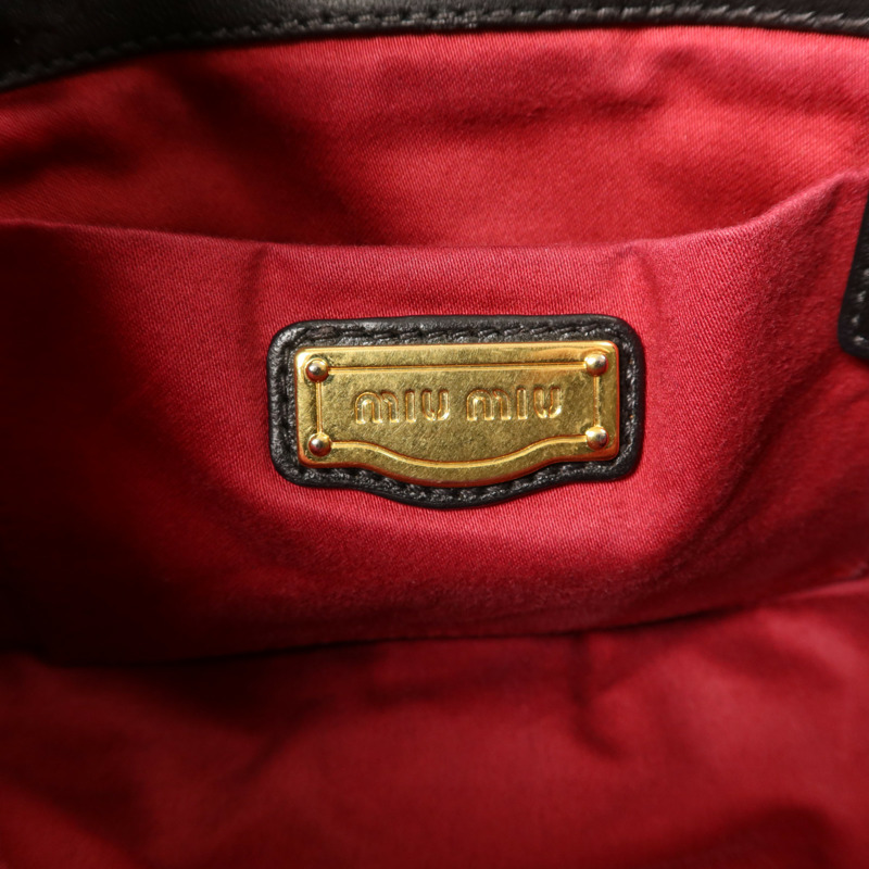 Miu Miu 牛皮皮革2 Way Shoulder Bag金扣手挽肩背兩用袋-6