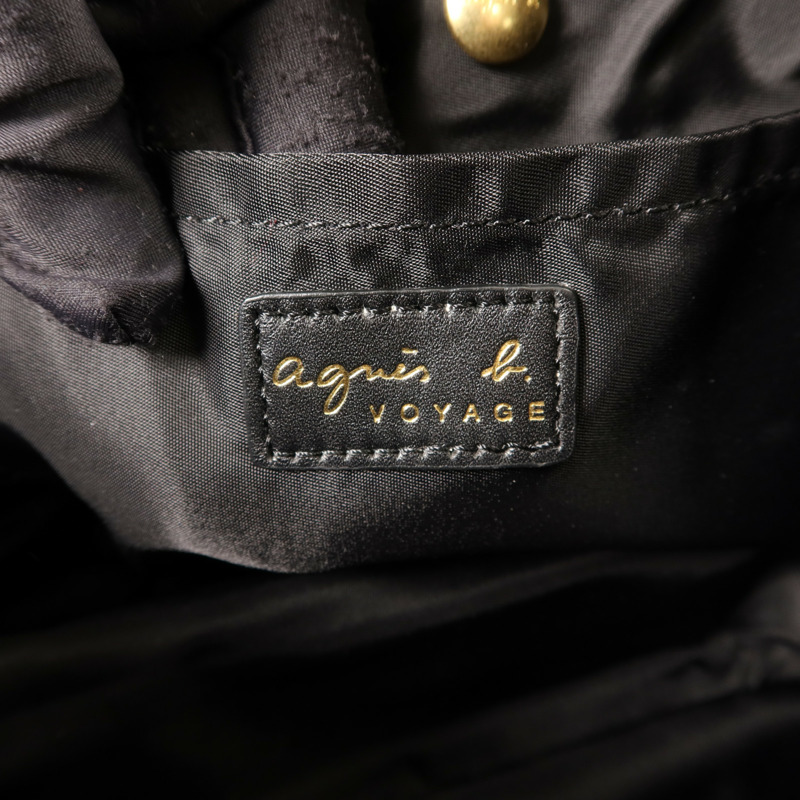 agnes b. 尼龍Shoulder Bag銀扣肩背袋-6