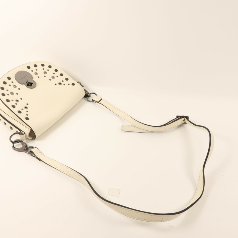 Longchamp 牛皮皮革Shoulder Bag銀扣肩背袋-4