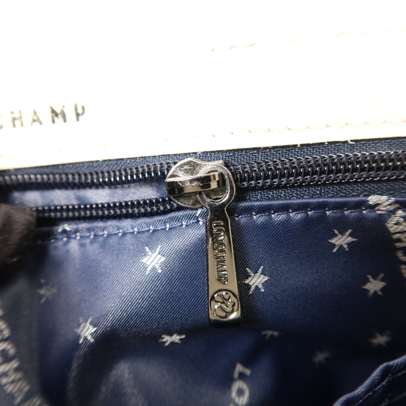 Longchamp 牛皮皮革Shoulder Bag銀扣肩背袋-7