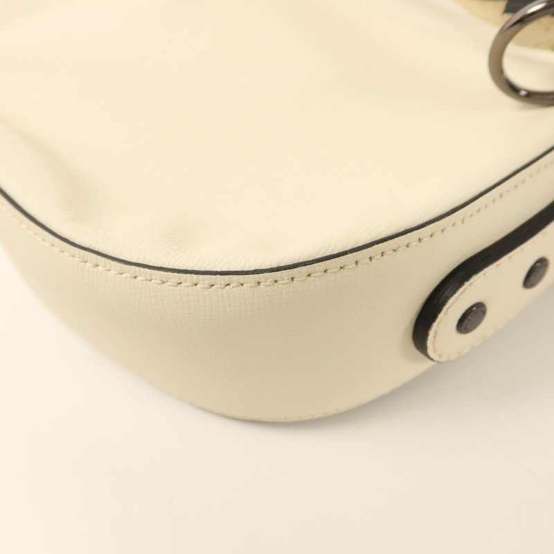 Longchamp 牛皮皮革Shoulder Bag銀扣肩背袋-12